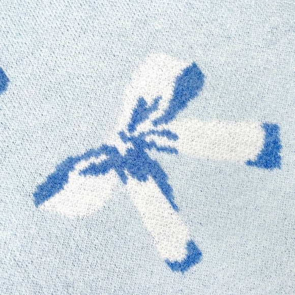 Bowknot Pattern Long Sleeve Knit Sweater - Picture 5 of 8
